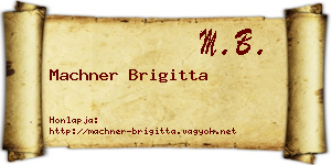 Machner Brigitta névjegykártya